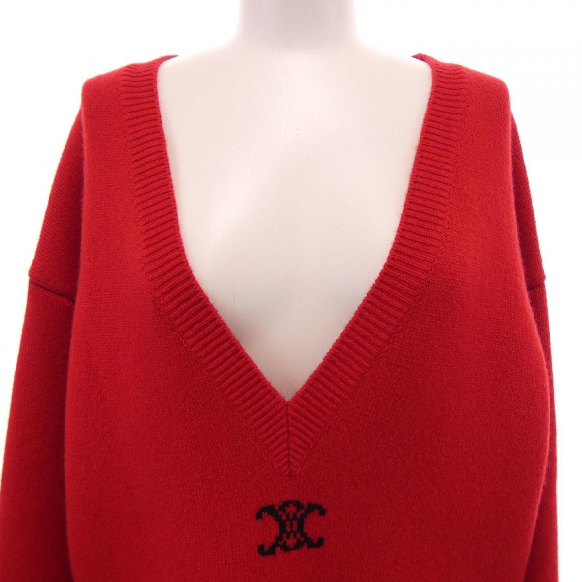 Celine Oversized V-neck Sweater Knit — view 5