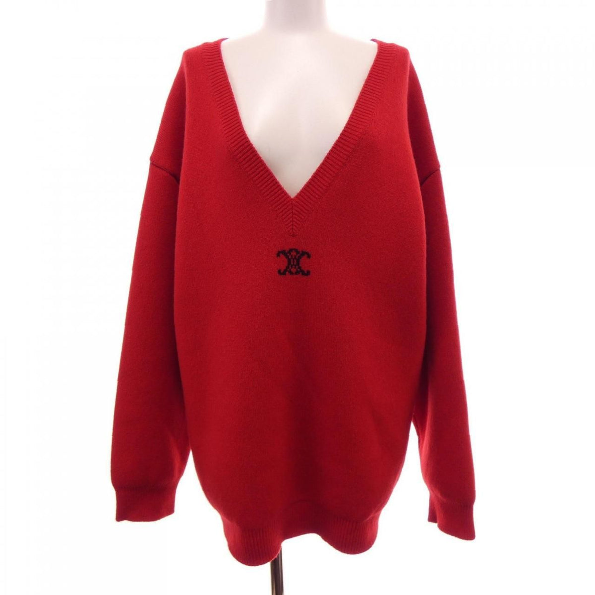 Celine Oversized V-neck Sweater Knit