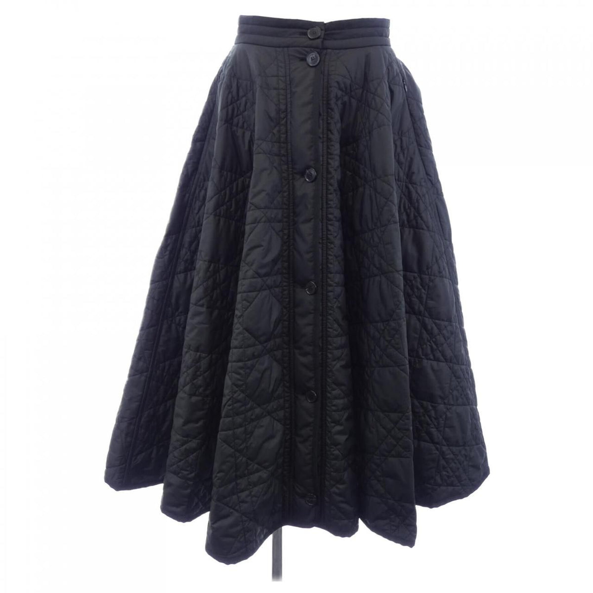Dior Macro Cannage Quilted Midi Skirt