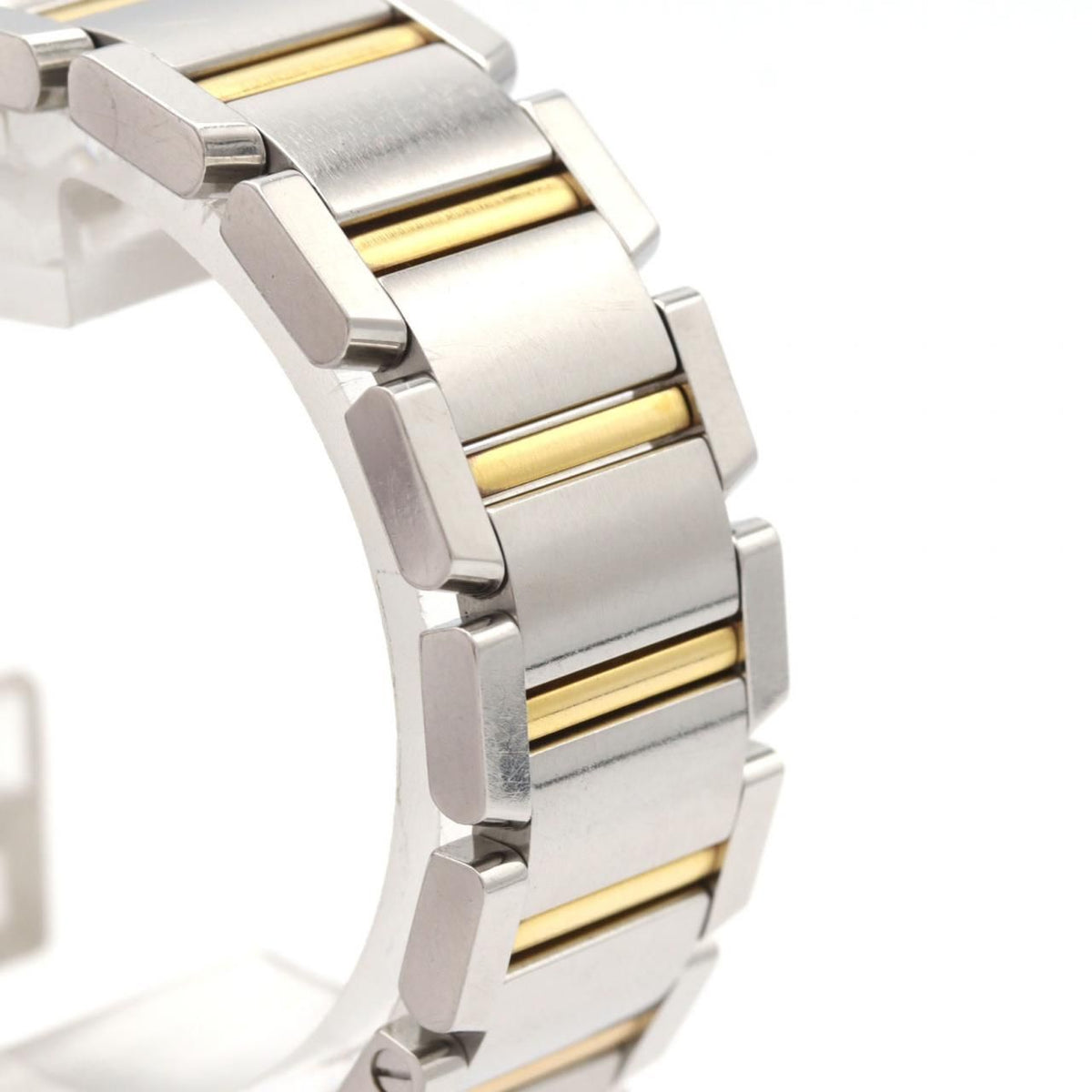 Cartier Tank Francaise SM Stainless Steel Yellow Gold Quartz Watch — view 4