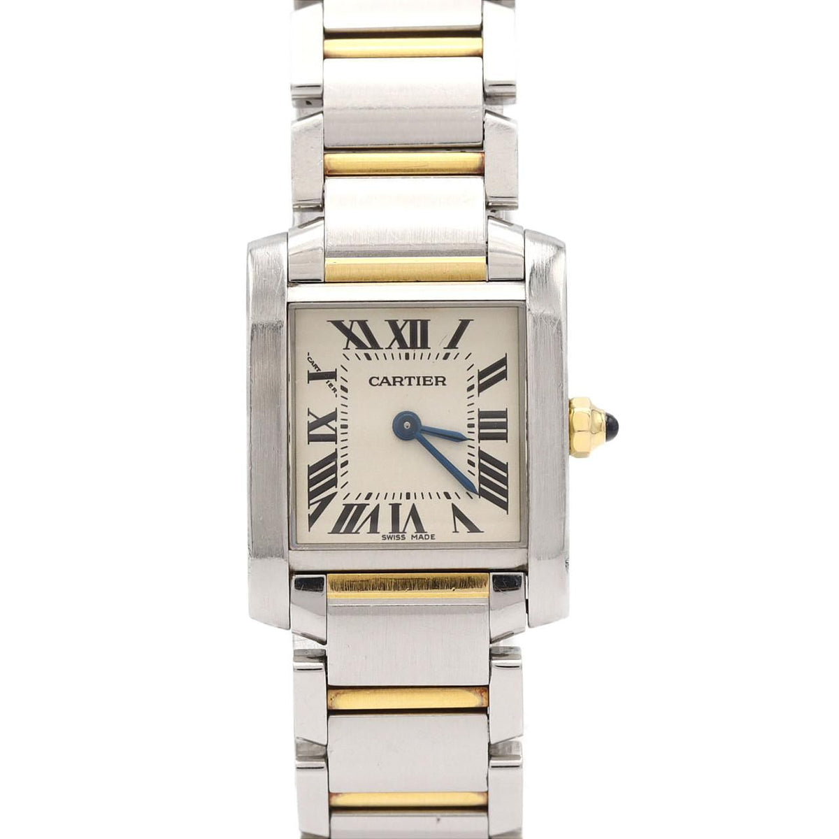 Cartier Tank Francaise SM Stainless Steel Yellow Gold Quartz Watch