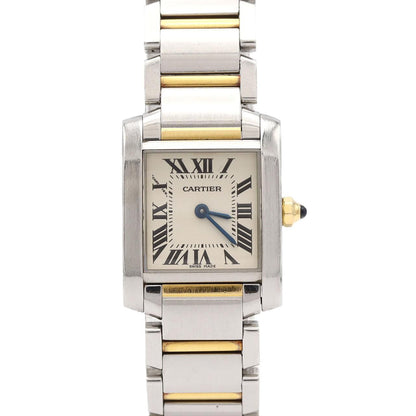 Cartier Tank Francaise SM Stainless Steel Yellow Gold Quartz Watch