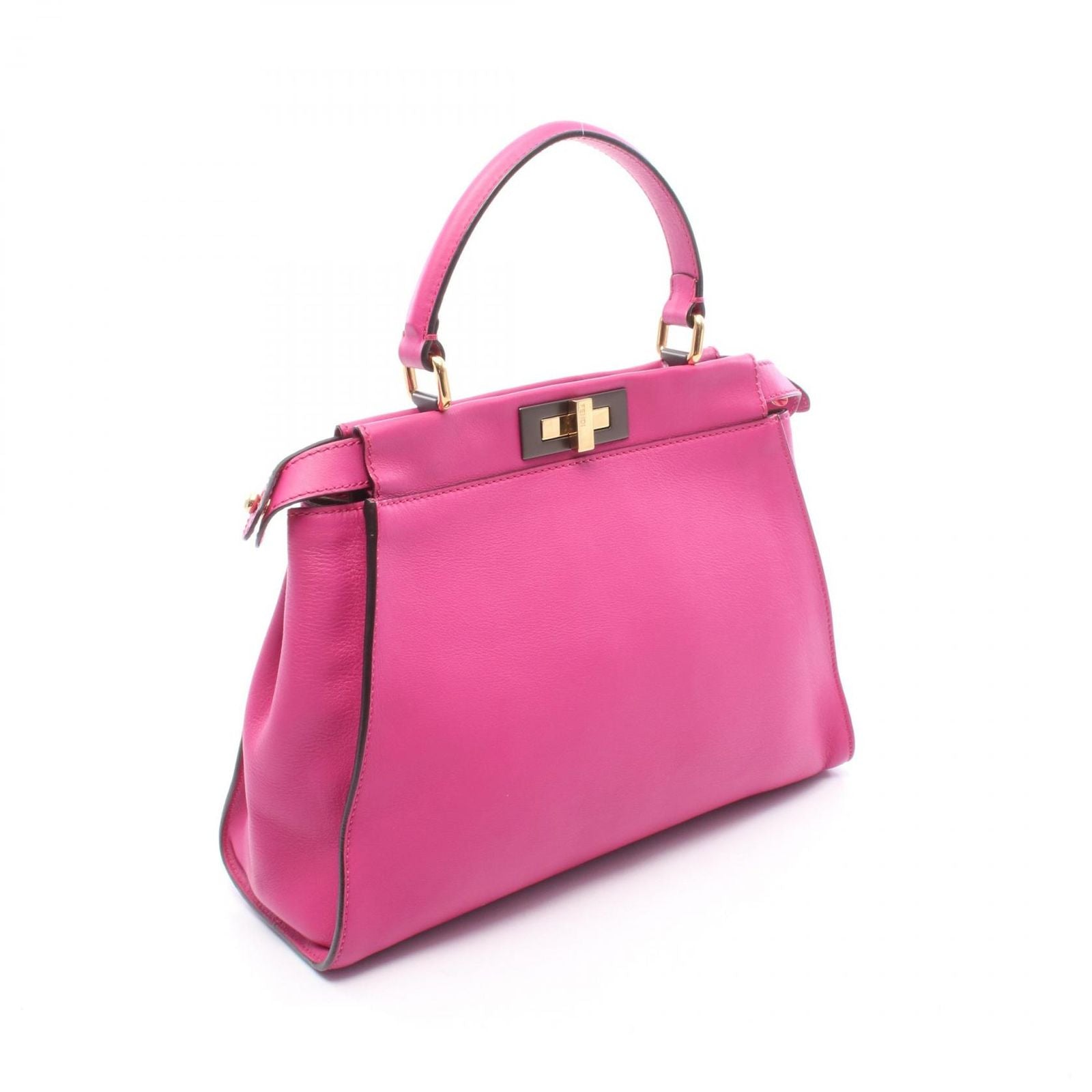 Fendi Handbag Peekaboo Regular Pink Leather Medium — view 2