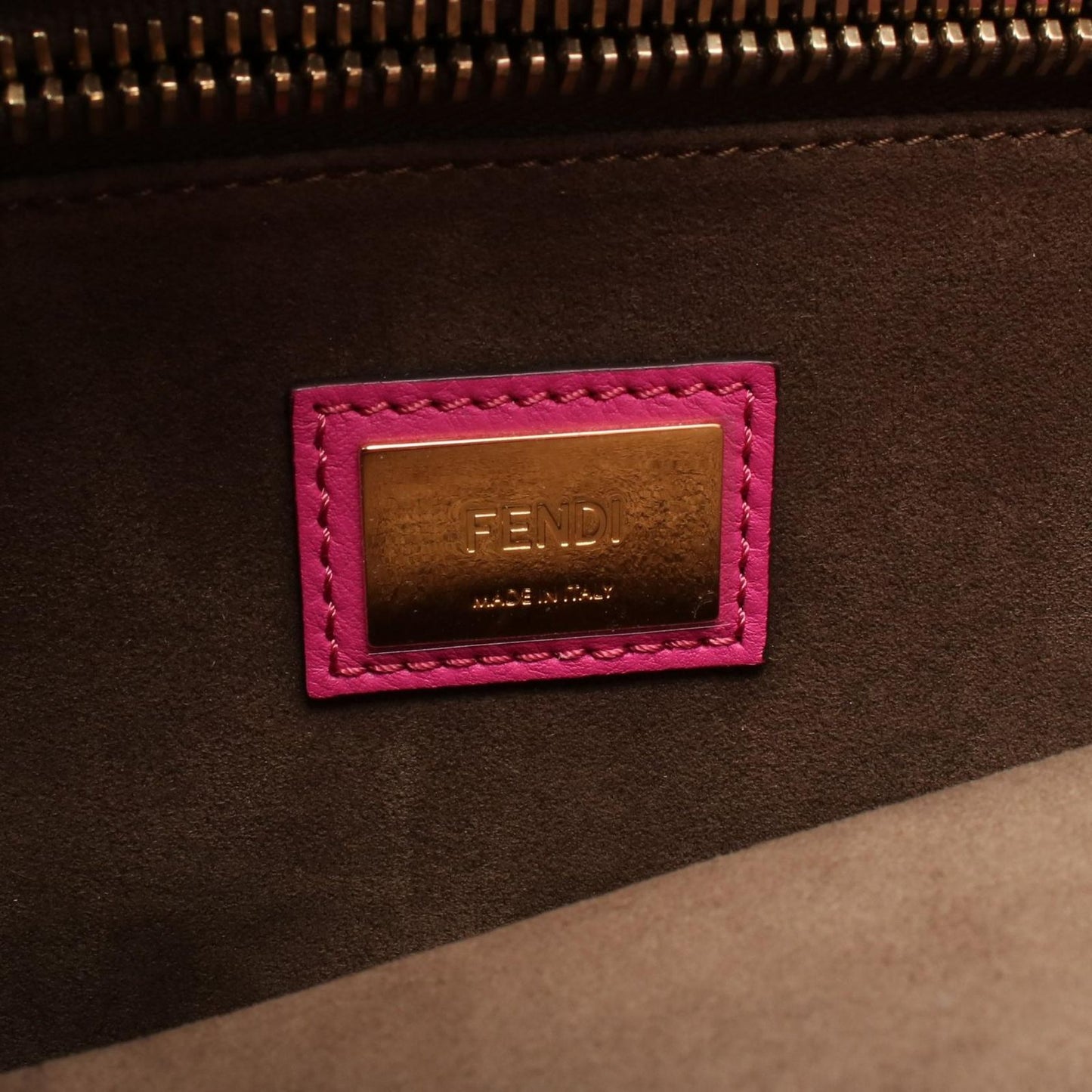 Fendi Handbag Peekaboo Regular Pink Leather Medium — view 4