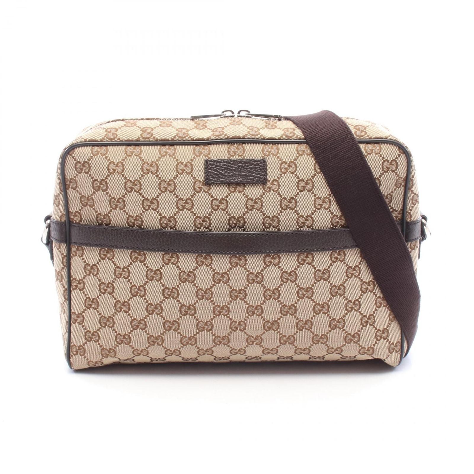 Gucci Shoulder Bag GG Canvas Beige Brown