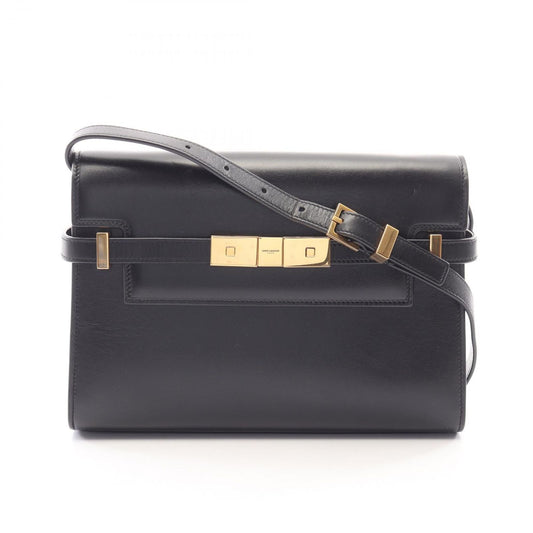 Saint Laurent Paris Shoulder Bag Manhattan Small Black Leather