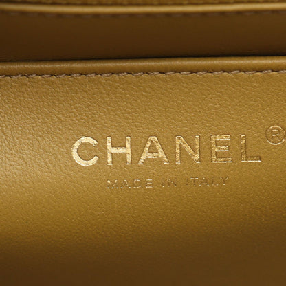 Chanel Shoulder Bag Quilted Top Handle 2-Way Olive Green Lambskin Chain — view 4