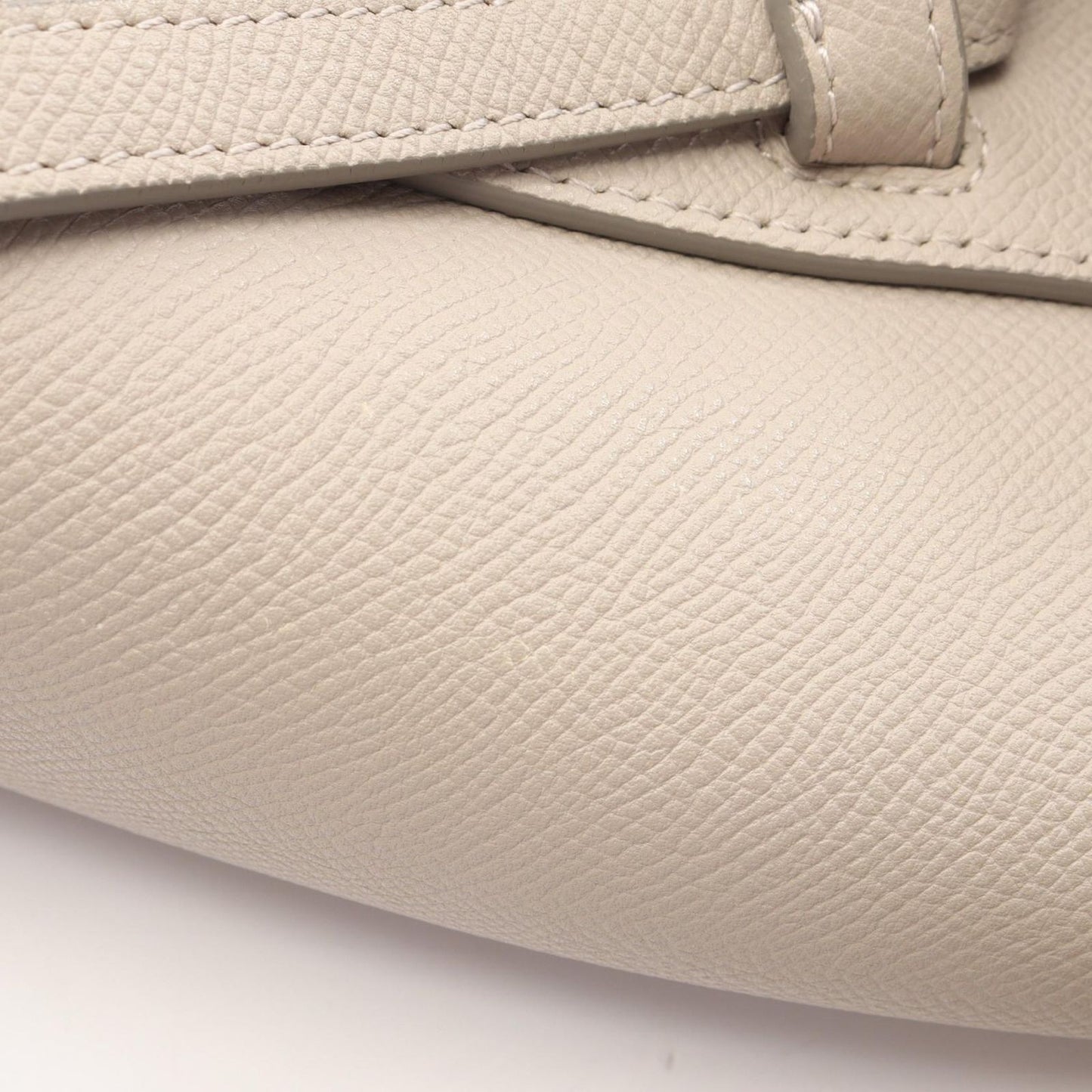 Celine Belt Bag Micro 2-Way Light Gray Leather — view 8
