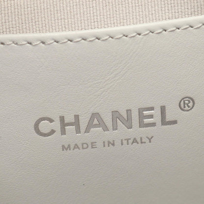Chanel Backpack Quilted Gray Caviar Leather Chain — view 4