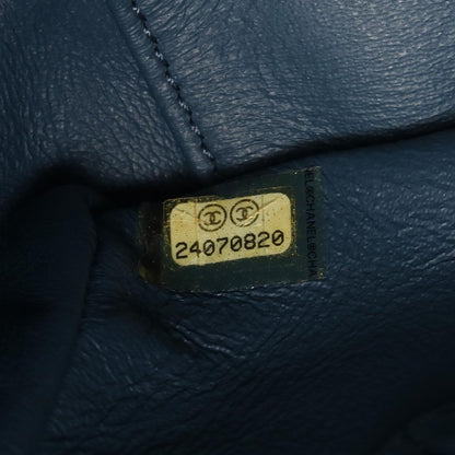 Chanel Shoulder Bag Business Affinity Quilted Blue Caviar Leather Large Shopping — view 5
