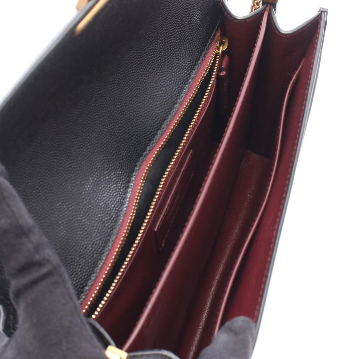 Saint Laurent Paris Shoulder Bag Cassandra Black Leather Chain — view 3