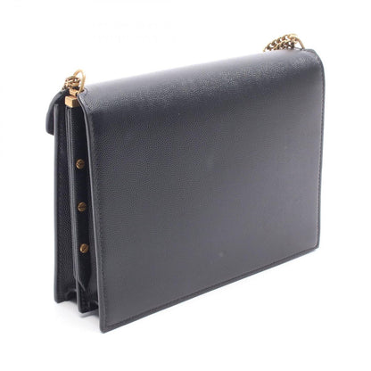 Saint Laurent Paris Shoulder Bag Cassandra Black Leather Chain — view 2