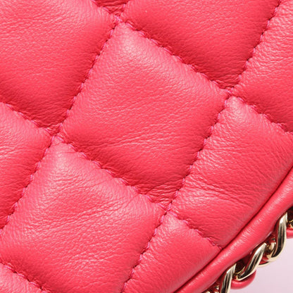 Chanel Shoulder Bag Quilted Small Hobo Pink Lambskin Chain — view 6