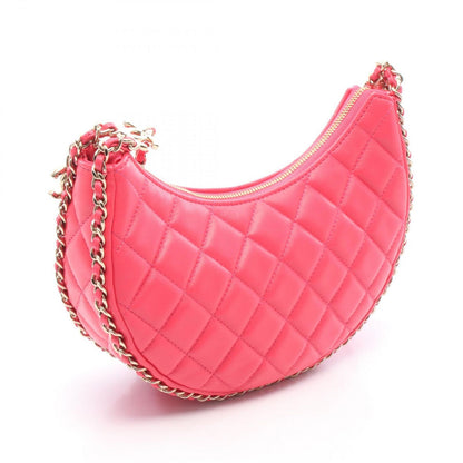 Chanel Shoulder Bag Quilted Small Hobo Pink Lambskin Chain — view 2