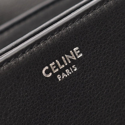 Celine Shoulder Bag Besace Triomphe Black Leather Small Strap — view 4