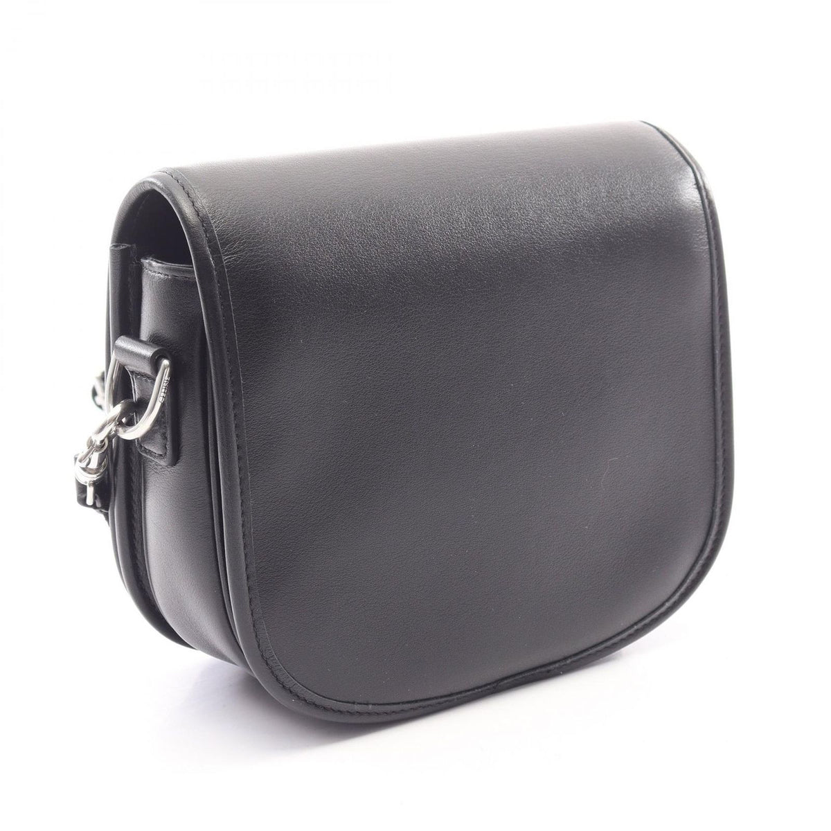 Celine Shoulder Bag Besace Triomphe Black Leather Small Strap — view 2