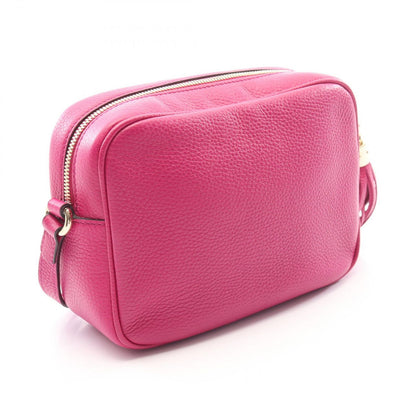 Gucci Shoulder Bag Soho Disco Interlocking G Magenta Leather Small — view 2