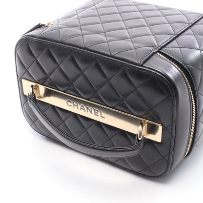 Chanel Handbag Quilted Black Lambskin Vanity Bag — view 7