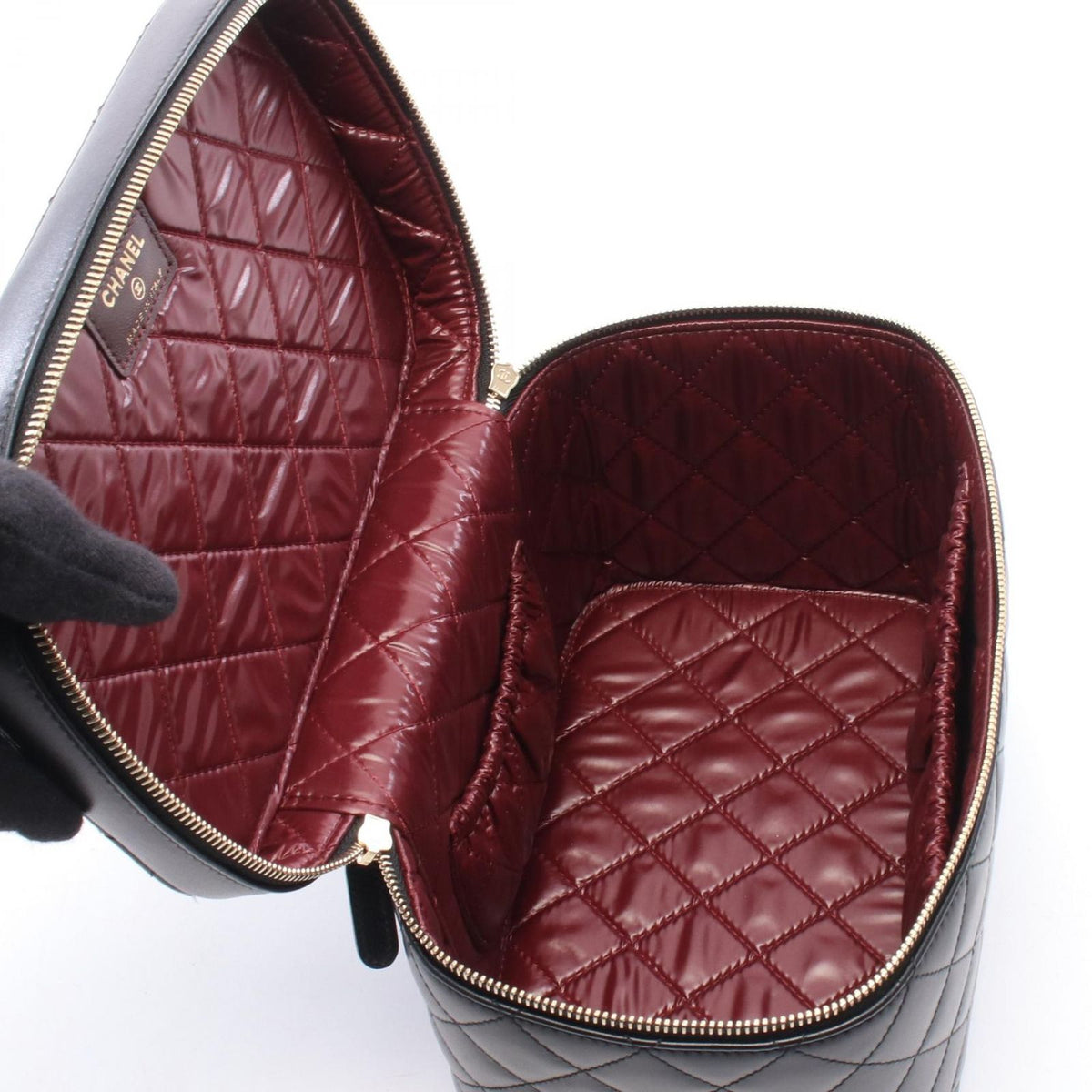 Chanel Handbag Quilted Black Lambskin Vanity Bag — view 3