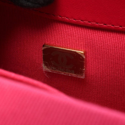 Chanel Shoulder Bag Quilted Small Box Magenta Lambskin Chain — view 5