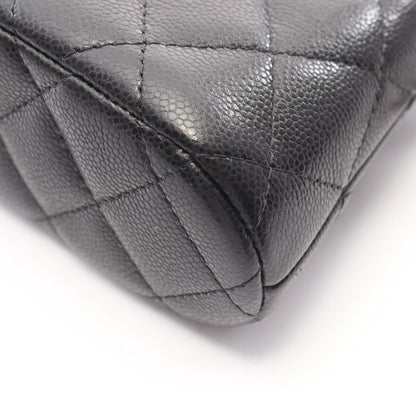 Chanel Shoulder Bag Quilted Classic Chain Clutch Black Caviar Leather Timeless — view 6