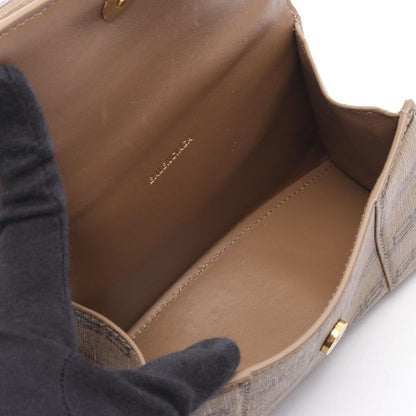 Balenciaga Handbag Hourglass XS 2-Way Beige Dark Brown BB Monogram — view 3