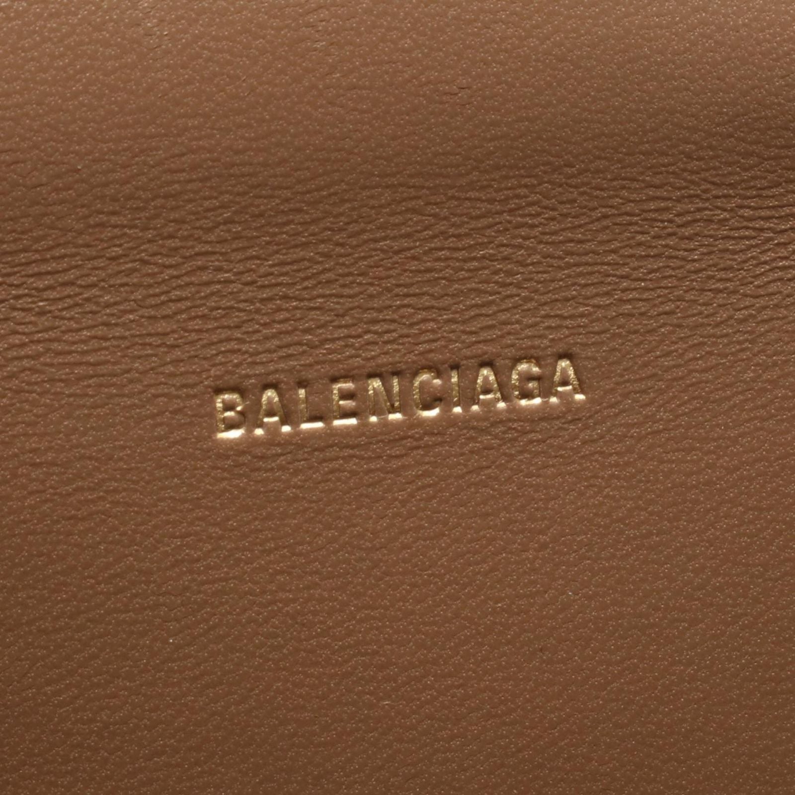 Balenciaga Handbag Hourglass XS 2-Way Beige Dark Brown BB Monogram — view 4