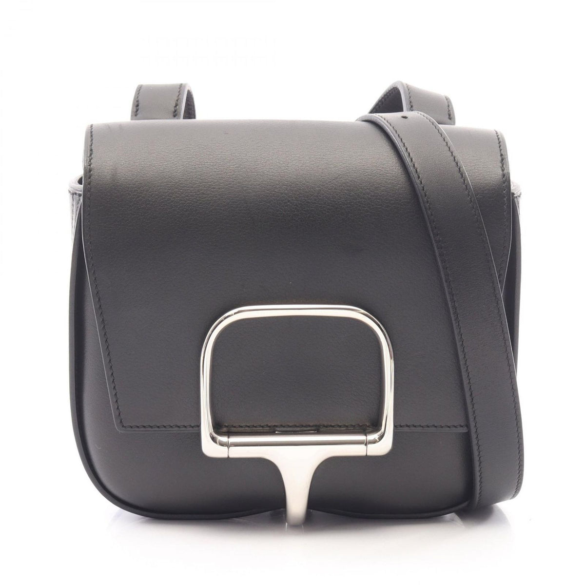 Hermes Shoulder Bag Della Cavalleria Mini Black Leather