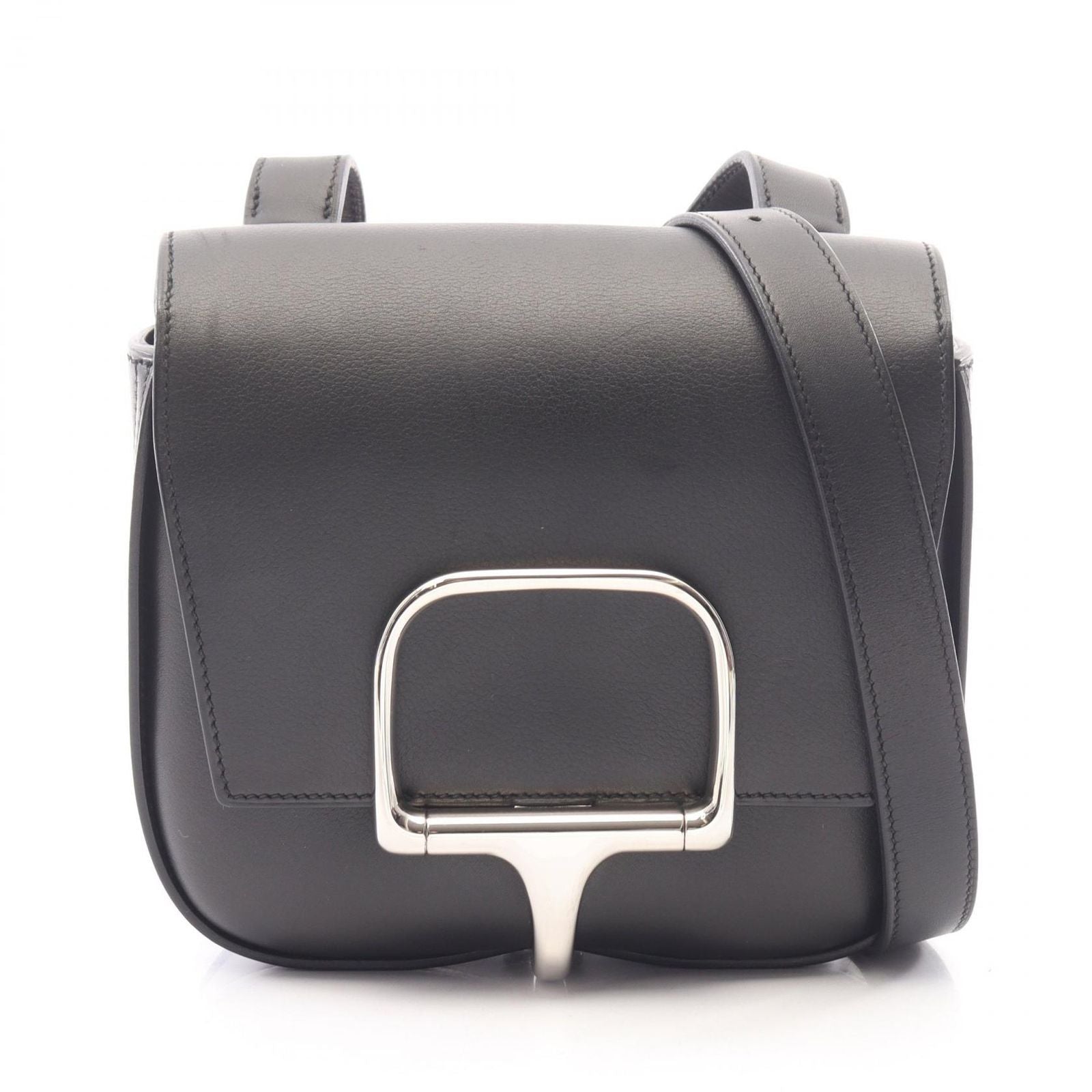 Hermes Shoulder Bag Della Cavalleria Mini Black Leather