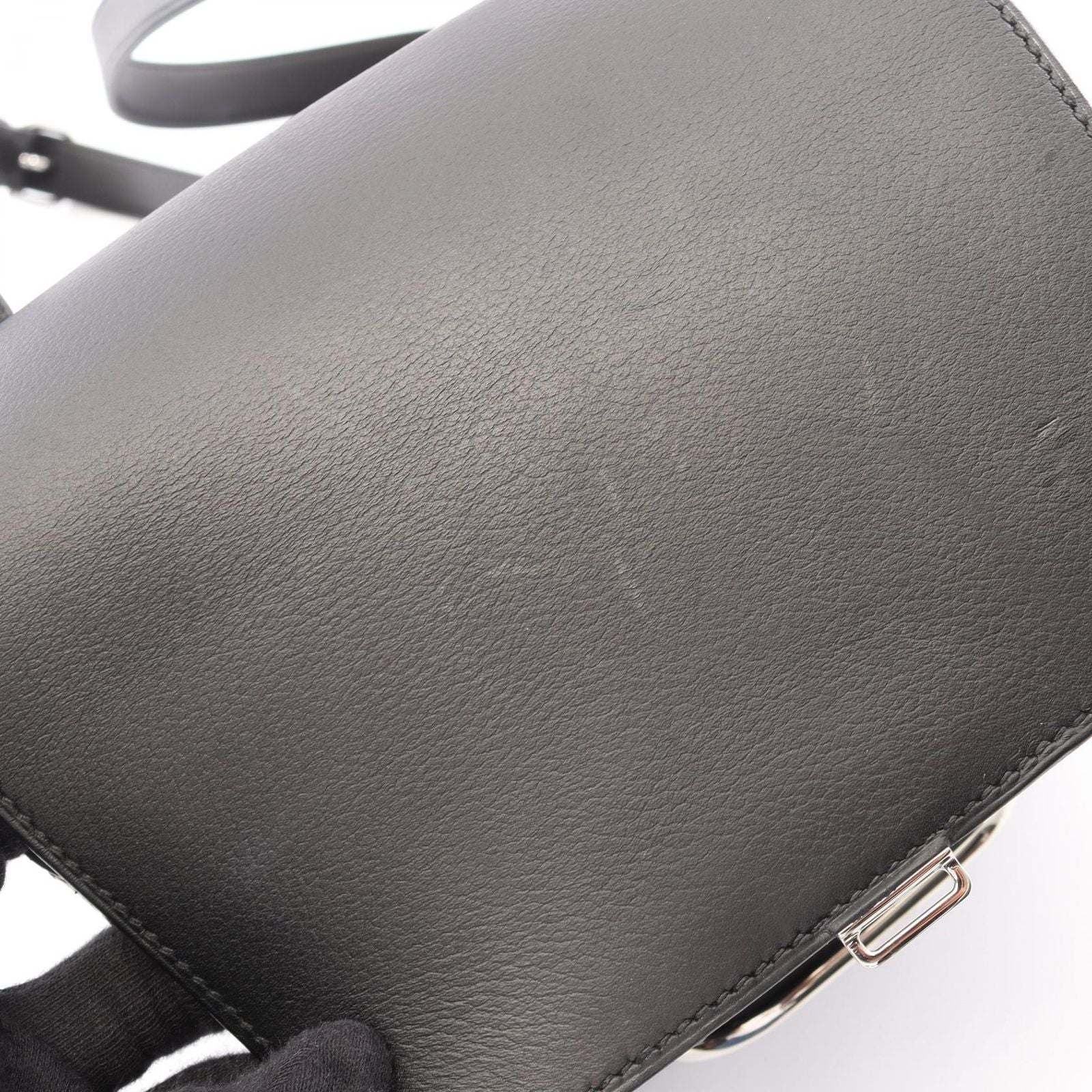 Hermes Shoulder Bag Della Cavalleria Mini Black Leather — view 7