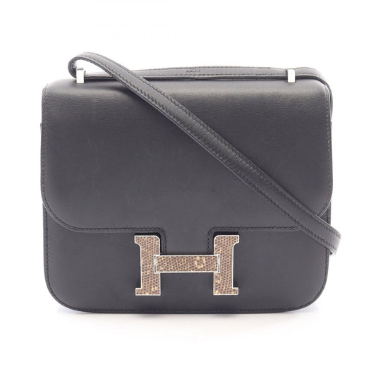 Hermes Shoulder Bag Constance 3 Mini Ombre Black Exotic Leather