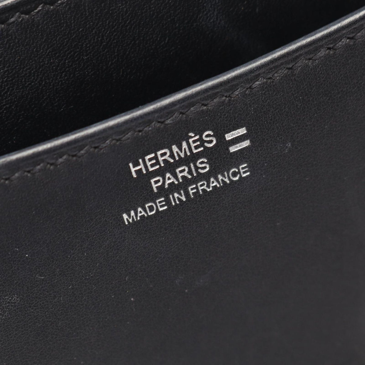 Hermes Shoulder Bag Constance 3 Mini Ombre Black Exotic Leather — view 4