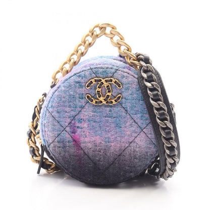 Chanel Shoulder Bag Chanel 19 Quilted 2-Way Lavender Black Fabric Lambskin