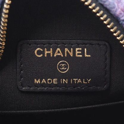 Chanel Shoulder Bag Chanel 19 Quilted 2-Way Lavender Black Fabric Lambskin — view 4