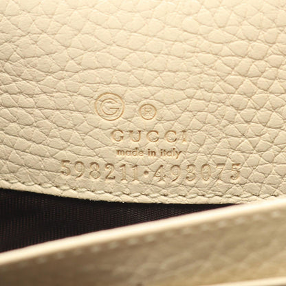 Gucci Shoulder Bag Soho Ivory Leather Chain Wallet — view 4