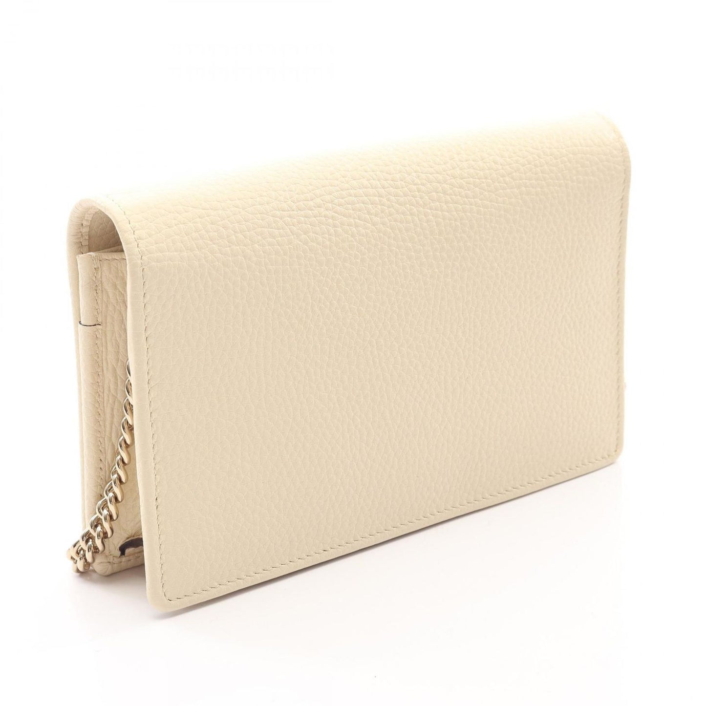 Gucci Shoulder Bag Soho Ivory Leather Chain Wallet — view 2