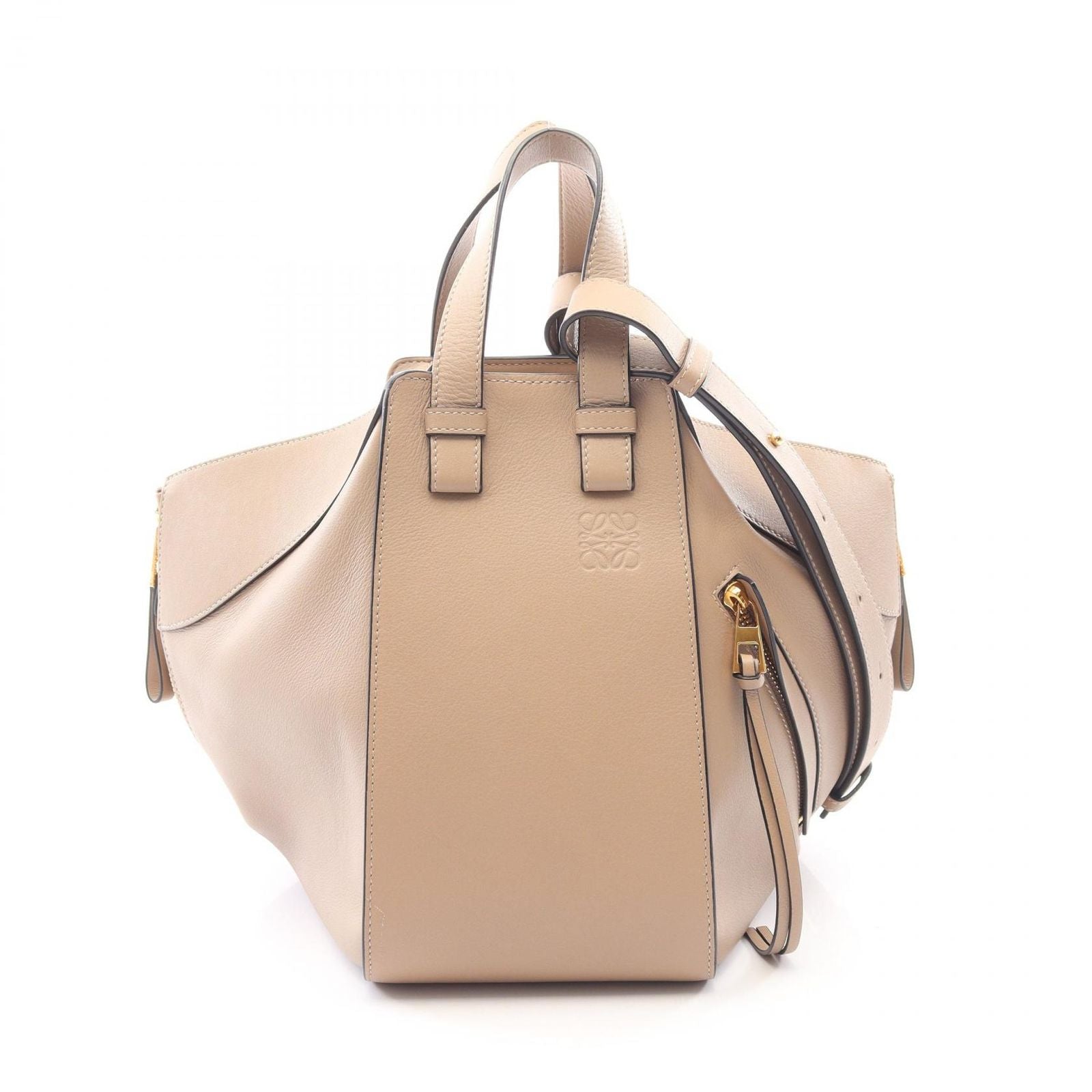 Loewe Handbag Hammock Bag Small 2-Way Beige Leather