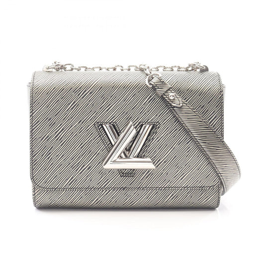 Louis Vuitton Shoulder Bag Twist MM Epi Metallic Silver Leather
