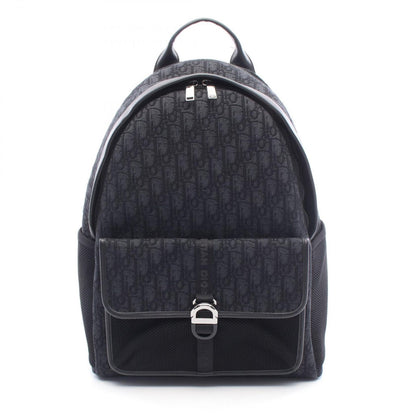 Dior Backpack 8 Oblique Black Dark Gray Canvas Leather