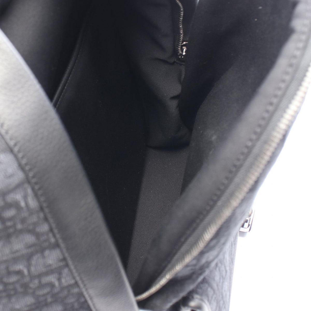 Dior Backpack 8 Oblique Black Dark Gray Canvas Leather — view 3