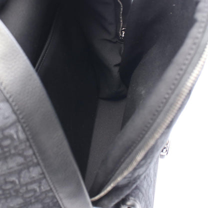Dior Backpack 8 Oblique Black Dark Gray Canvas Leather — view 3