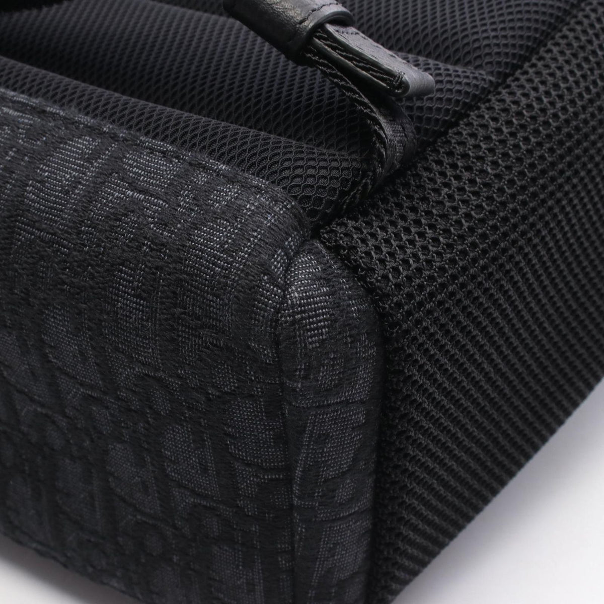 Dior Backpack 8 Oblique Black Dark Gray Canvas Leather — view 5