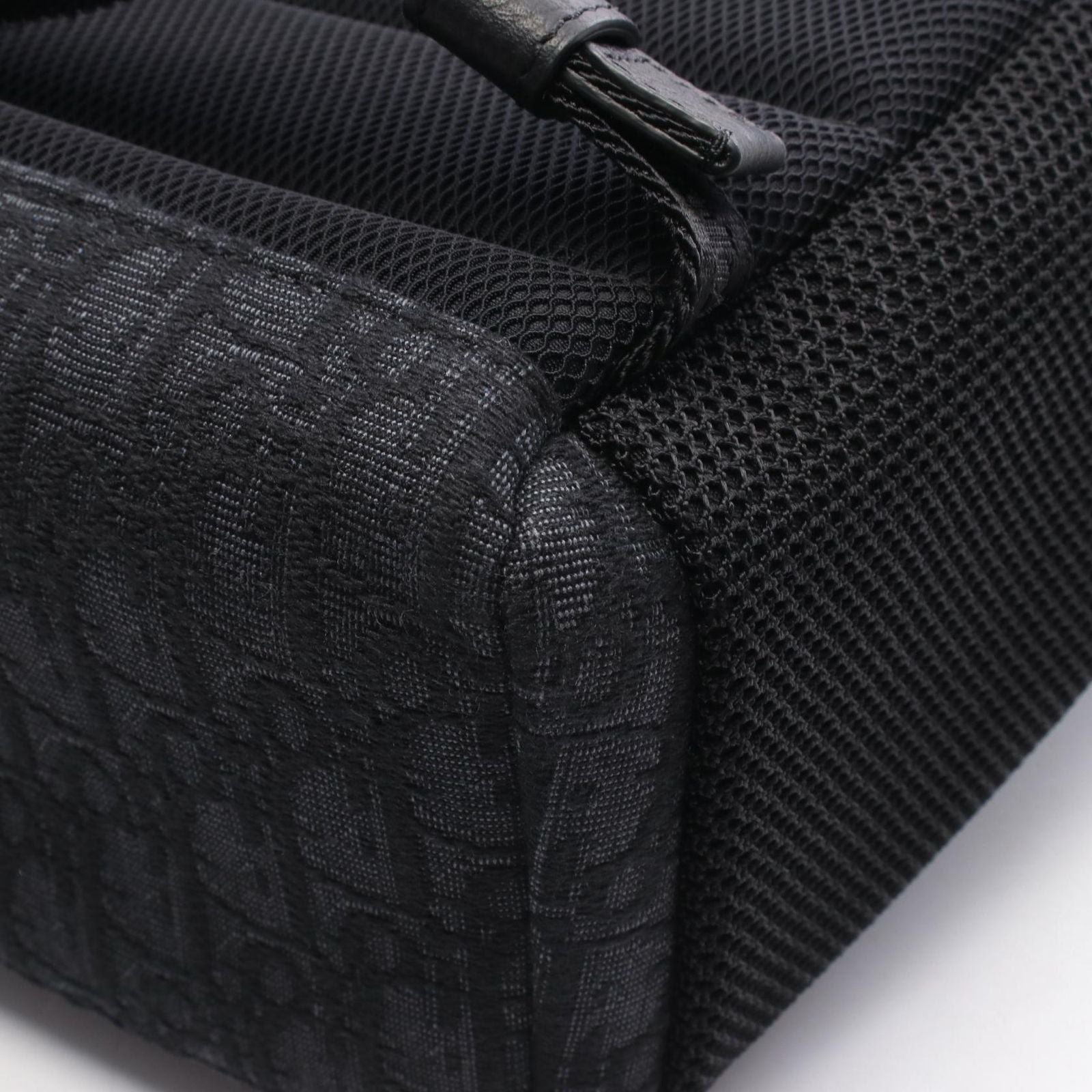 Dior Backpack 8 Oblique Black Dark Gray Canvas Leather — view 5