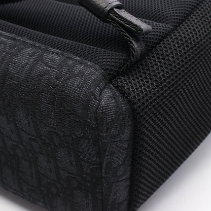 Dior Backpack 8 Oblique Black Dark Gray Canvas Leather — view 5