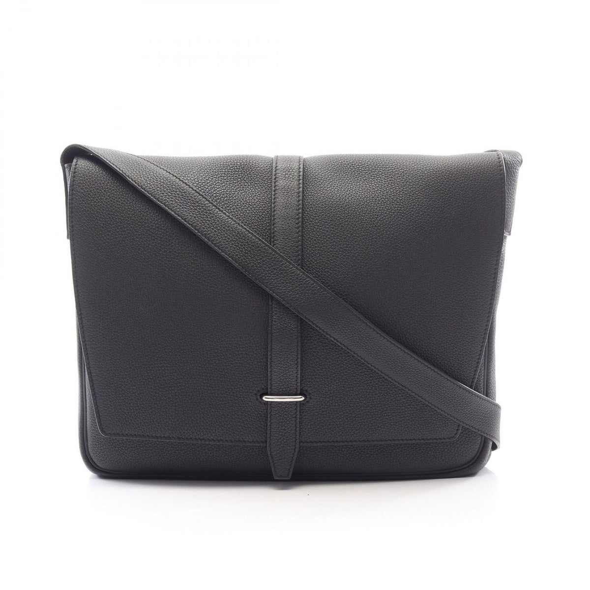 Hermes Shoulder Bag Steve Wright Black Leather