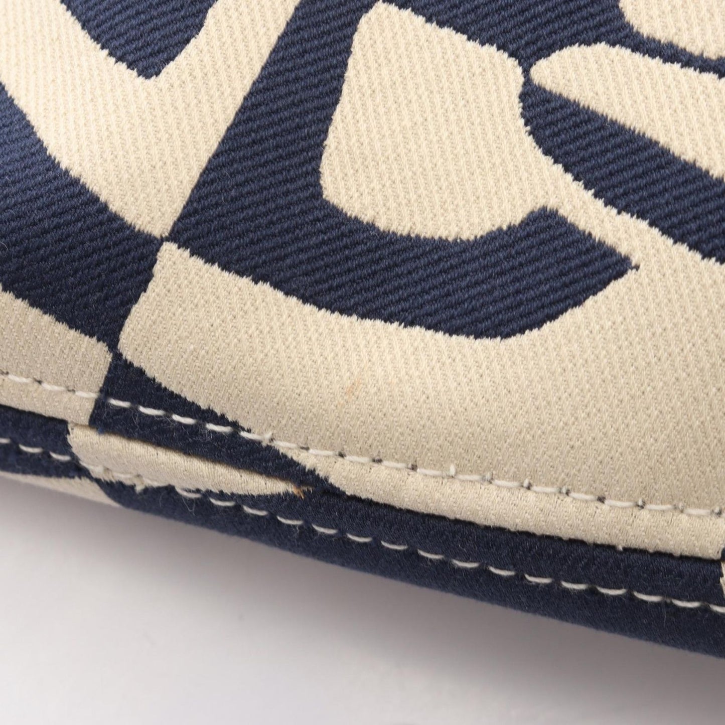 Hermes Tote Panier de Plage PM Chaine D'ancre Off White Navy Canvas — view 6