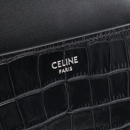 Celine Shoulder Bag Small Cross Triomphe Croco Embossed Leather — view 4