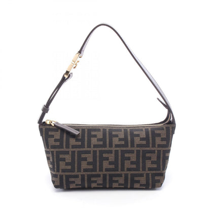 Fendi Vanity Pouch Small Zucca Canvas Leather Shoulder Bag