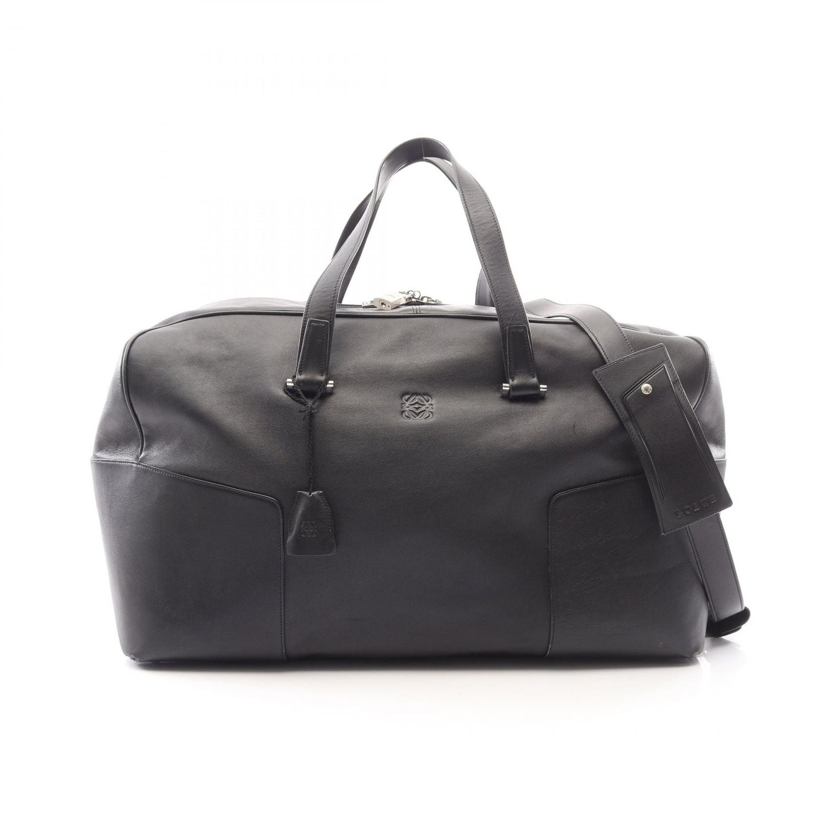 Loewe Boston Bag Anagram 2-Way Black Leather