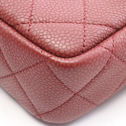 Chanel Shoulder Bag CC Logo Quilted Tassel Bordeaux Caviar Leather Chain — view 6
